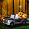Set of 2 8FT Lighted Inflatable Truck with Jack-O-Lantern Pumpkins Decor
